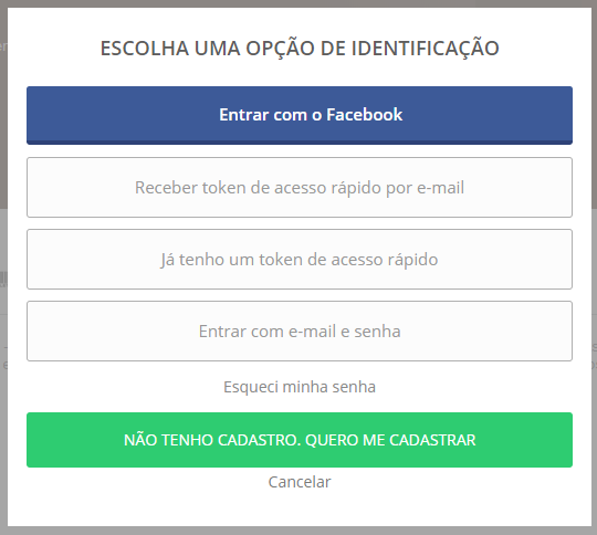 Acesse a loja virtual e cadastre-se como usuário.